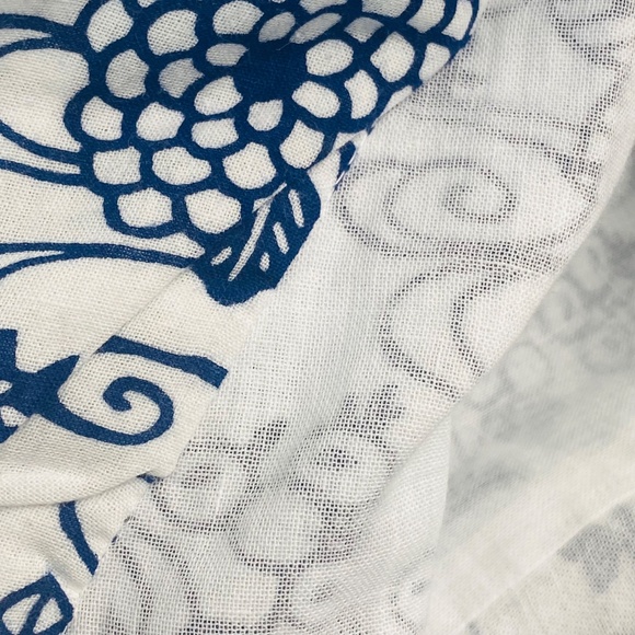 Authentic Japanese Nemaki 100% cotton Floral Navy and White Robe Size M - Picture 7 of 7